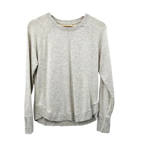 Athleta Light Gray Crewneck long Sleeve - Picture 1 of 5